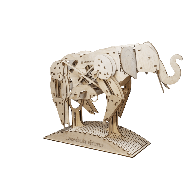 Mr. Playwood 3D Houten Puzzel olifant/ Elephant 10004 50x27x35cm.