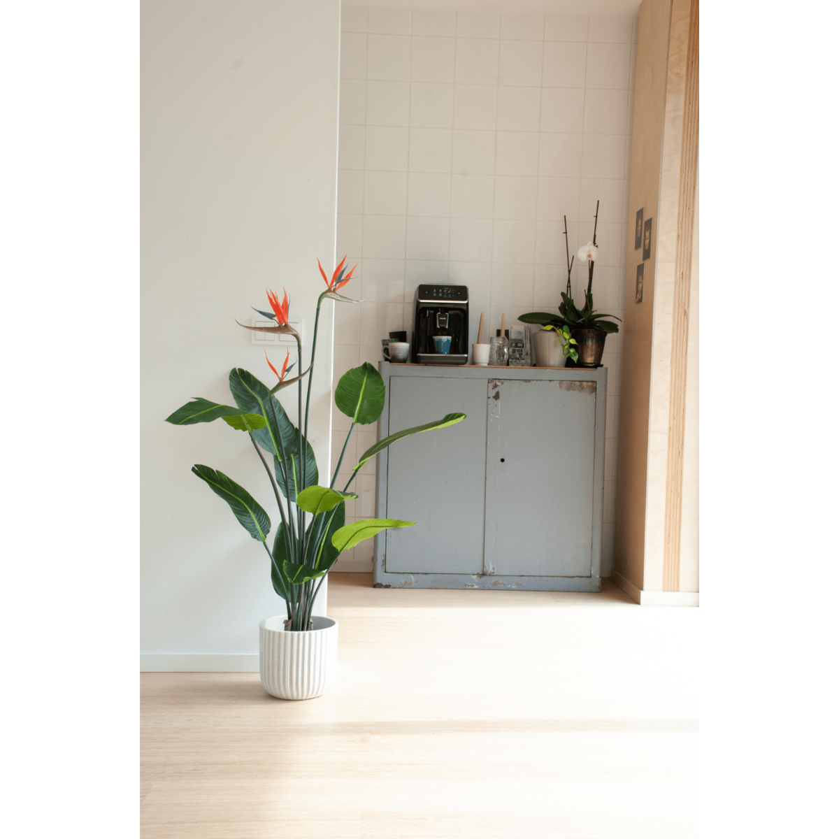 Strelitzia Kunstplant 120cm met bloem
