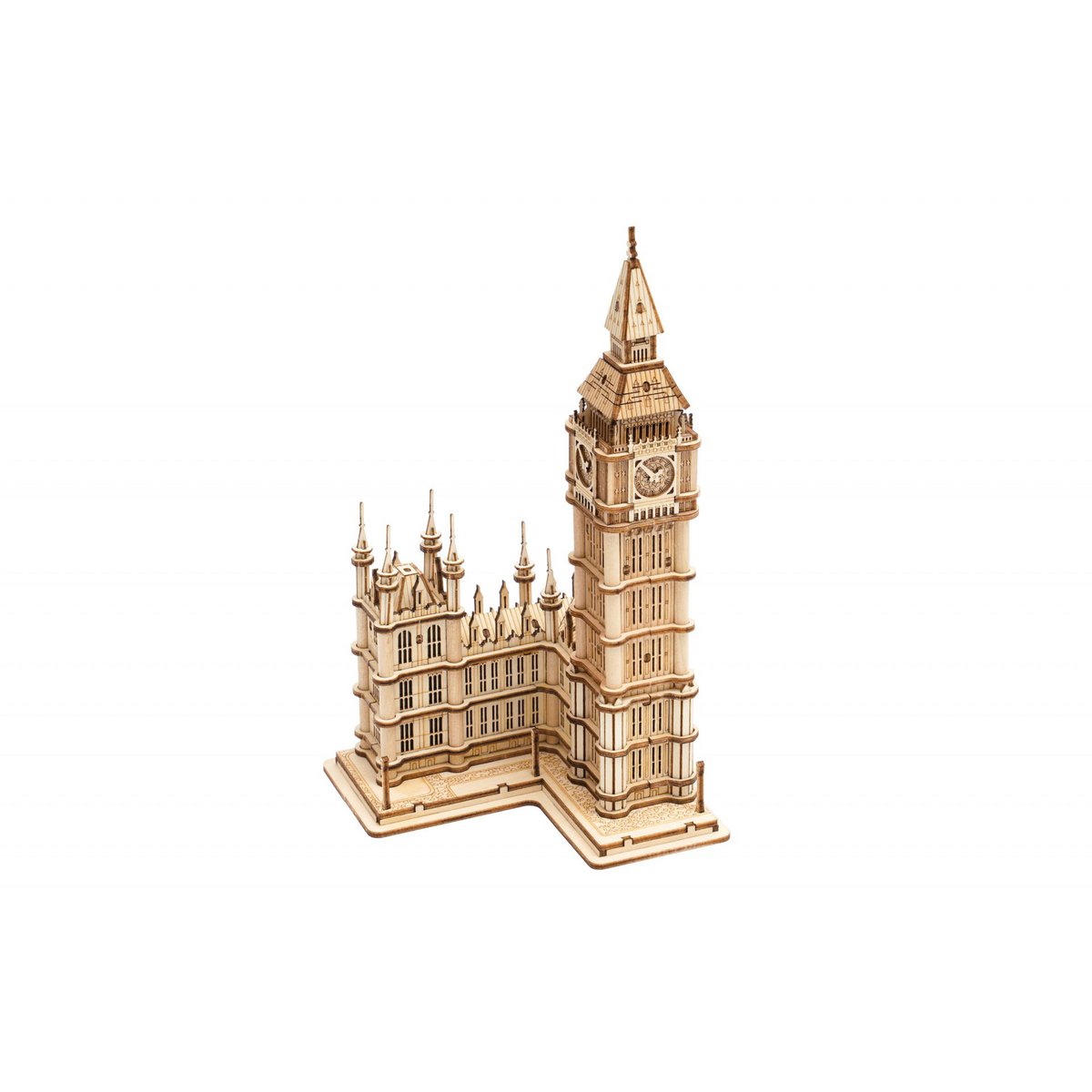 3D Houten Puzzel, Big Ben incl. verlichting, Robotime, TG507, 10,7x10,1x19,1c