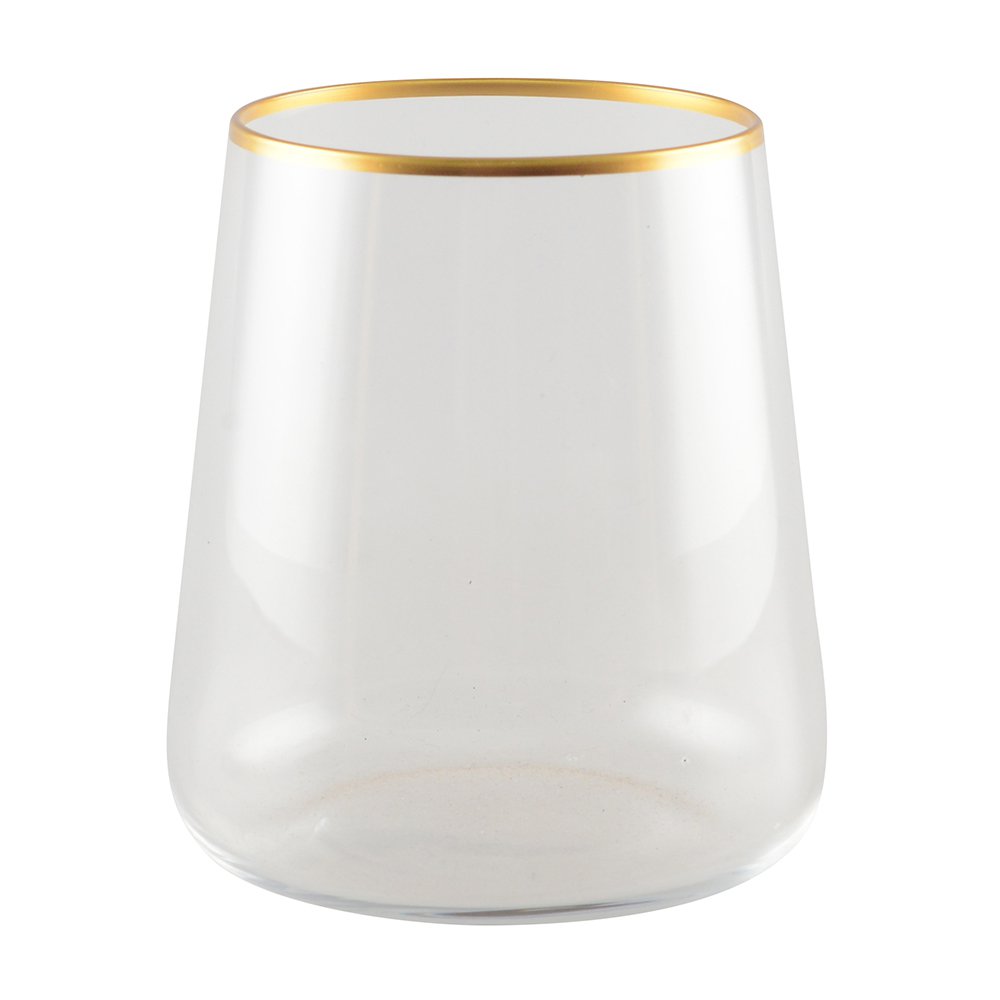 WATERGLAZEN MAT GOUD RAND - SET VAN 6