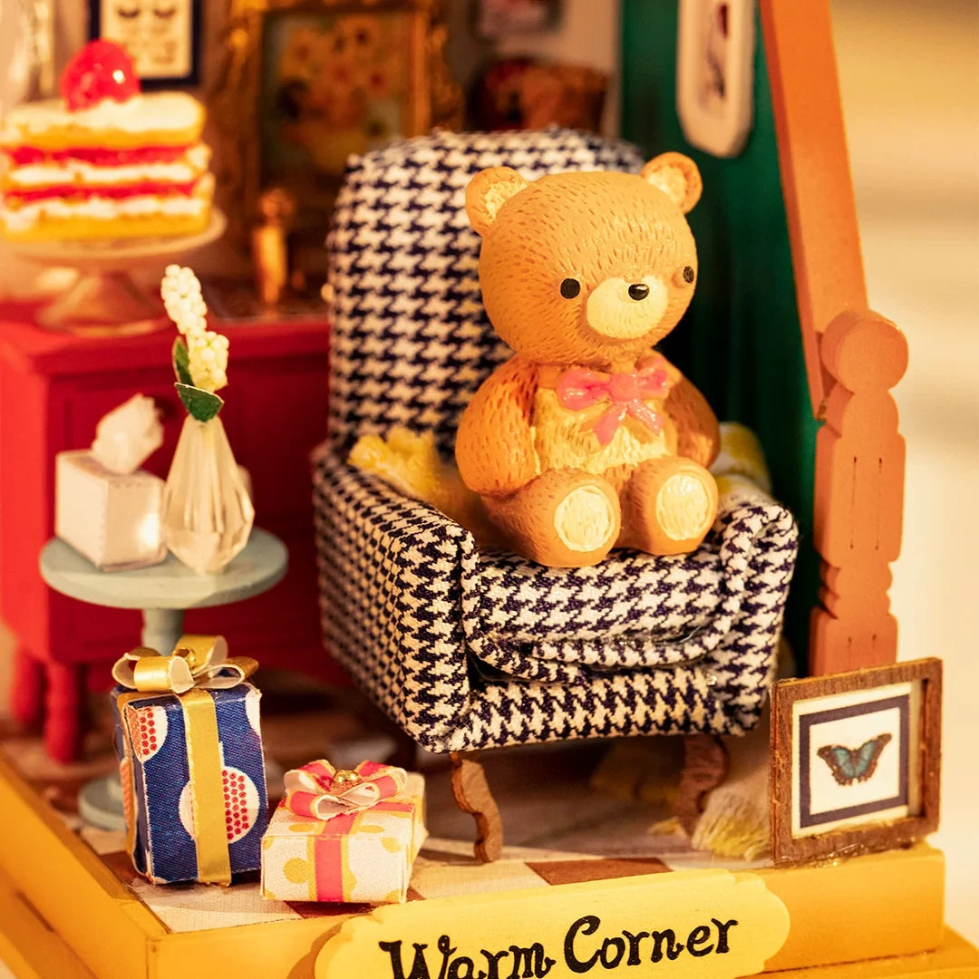 DIY Huisje Holiday Living Room, Robotime, DS028, 7x7x9cm