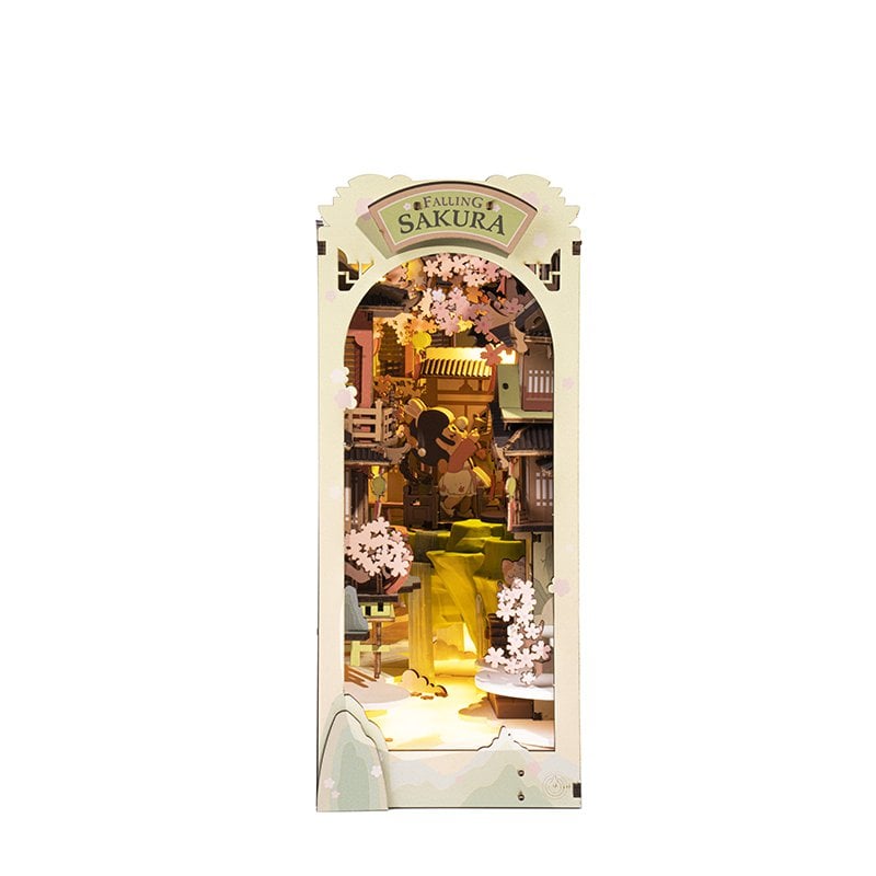 DIY Book Nook Boekensteun Falling Sakura, Robotime, TGB05, 18,7x10x24,2cm