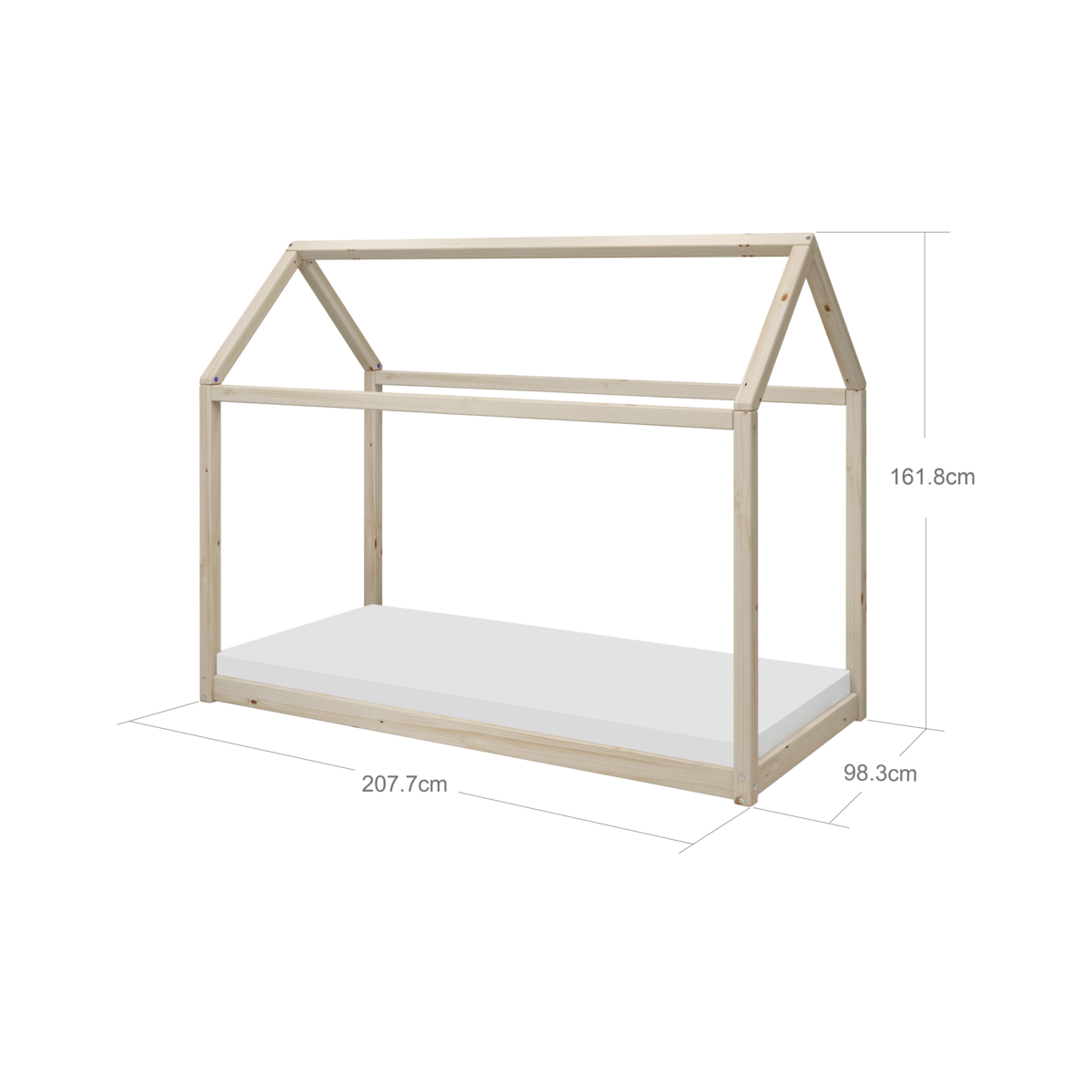 Cottage eenpersoonsbed, dennen, 90x200 cm