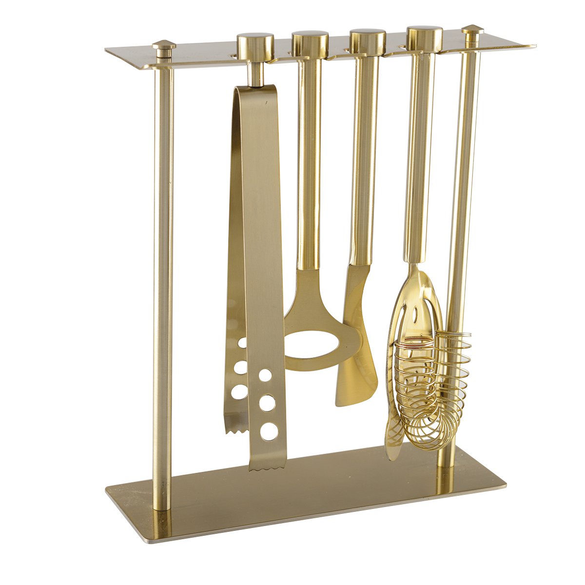 BARGEREEDSCHAP OP STEUN 5 STUKS IN MAT GOUDKLEUR