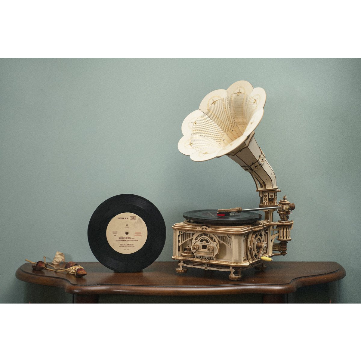 Houten Puzzel 3D Classical Gramophone, Robotime, LKB01, 22,6x26,1x42,9cm