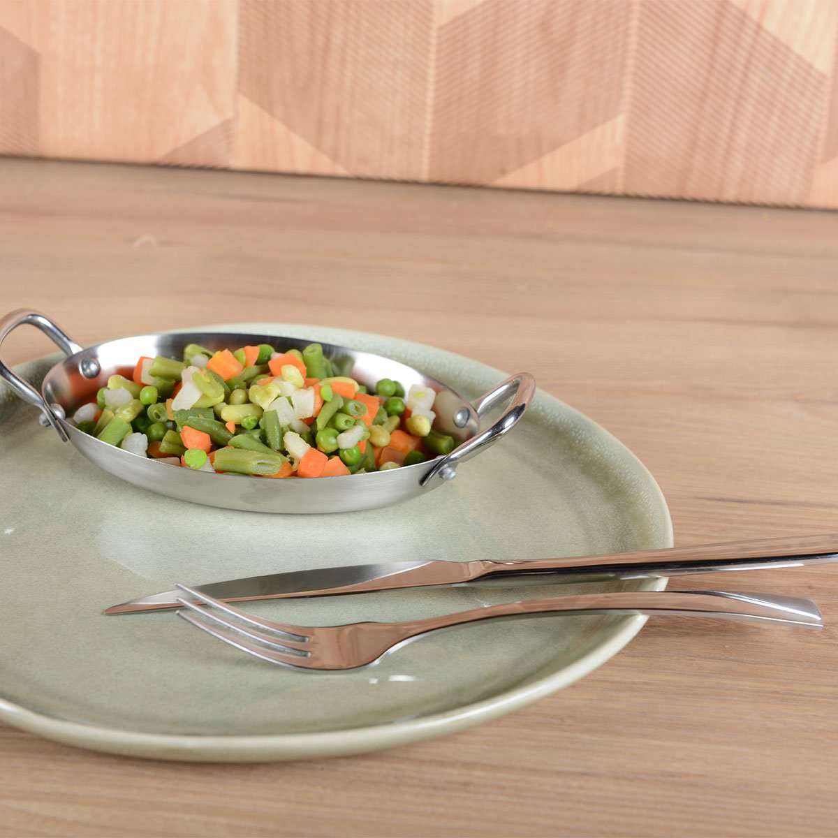 MINI CASSEROLETTE OVAAL MAT MET TWEE HANDVATTEN 15X10.9X2CM