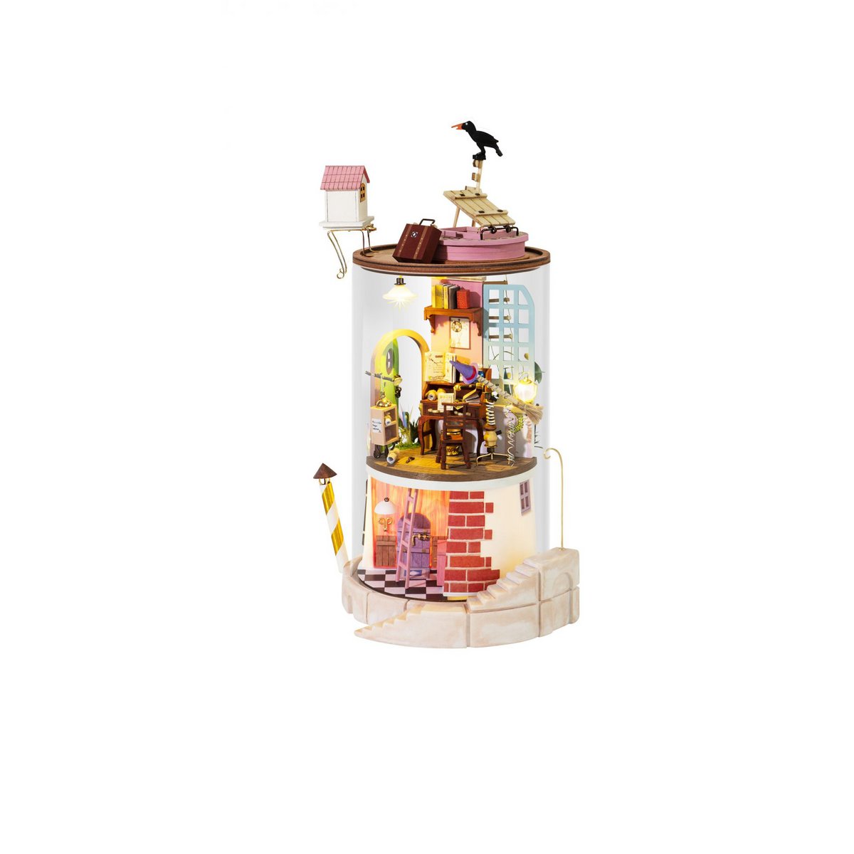 DIY Poppenhuisje Secluded Neighbour, Robotime, DS003, 12,5x13x24,5cm