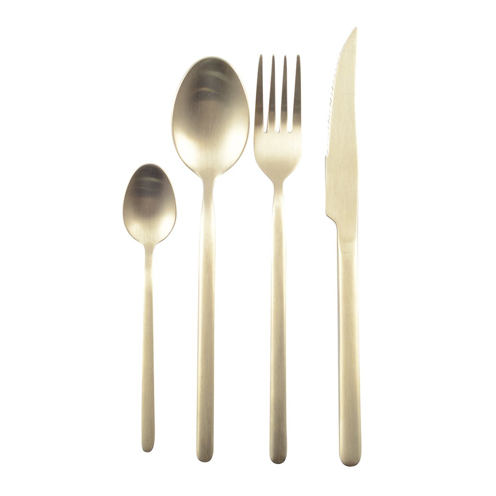 24-DELIGE BESTEKSET CHAMPAGNE MAT