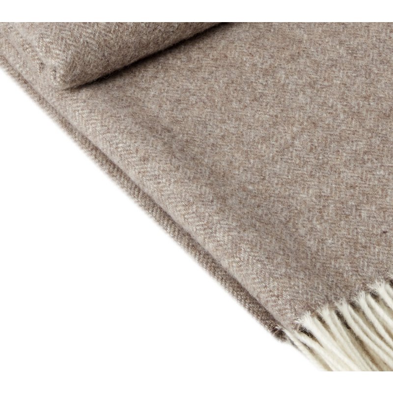 Merino/kasjmier plaid MILANO - bruin