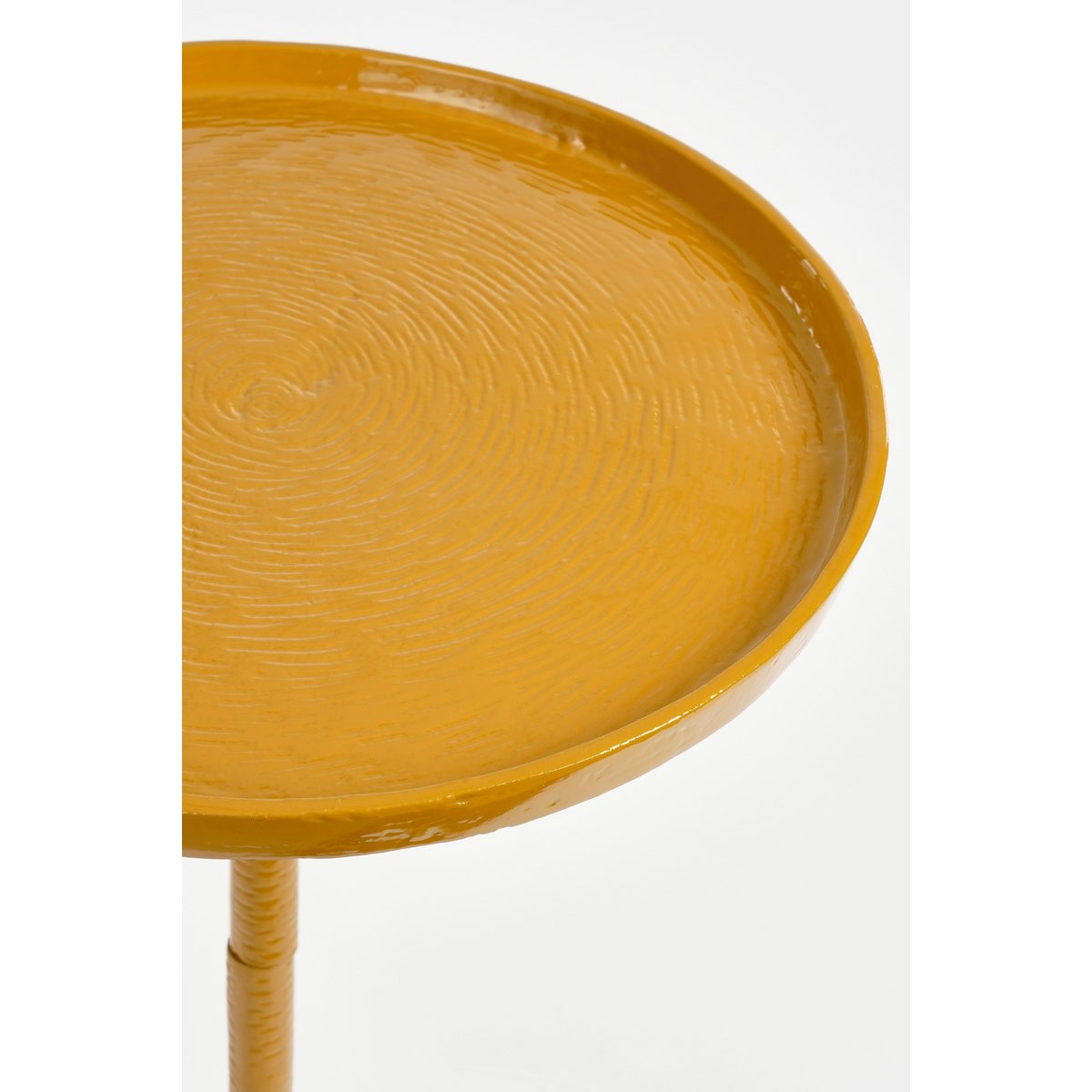 Colin Bijzettafel - H58 x Ø34 cm - Gerecycled Aluminium - 100% FSC - Bruin