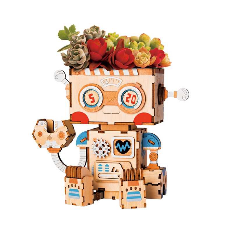 DIY Flowerpot Robot, Robotime, FT761, 18x13,6x15,5cm
