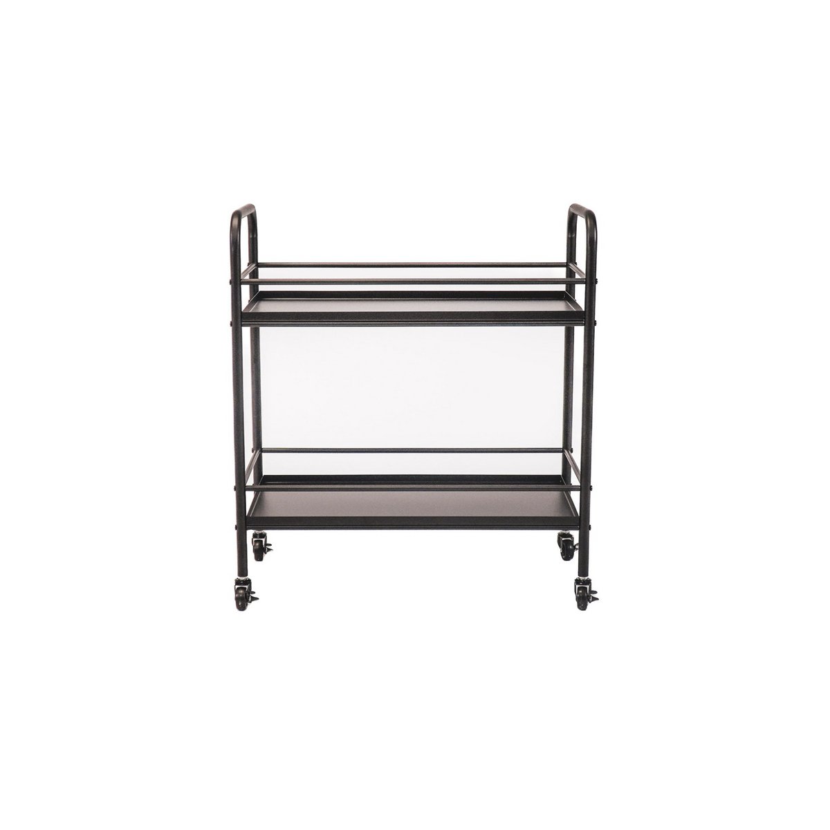 Trolley - Metaal - Zwart - 60x30x66,5cm