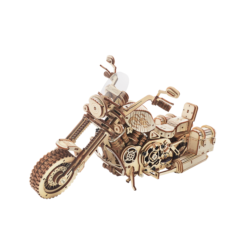 Houten Puzzel 3D Cruiser Motorcycle, Robotime, LK504, 27x11,6x16cm