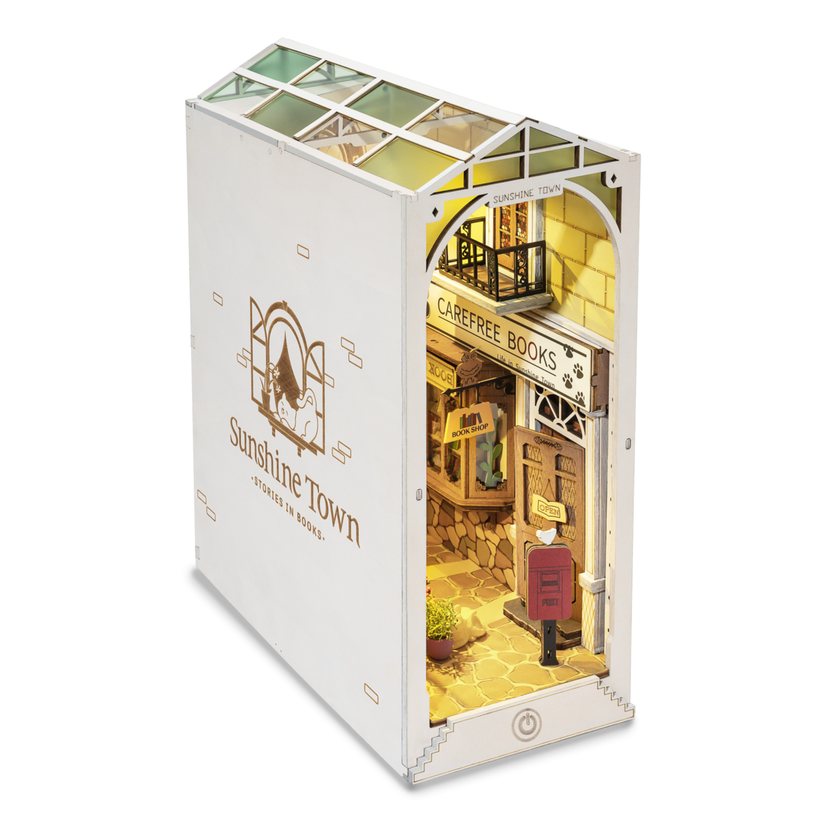 DIY Book Nook Boekensteun Sunshine Town, Robotime, TGB02, 18,5x10x24,2cm