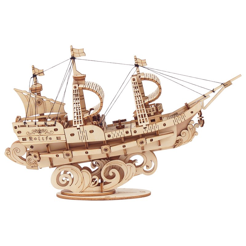 3D Houten Puzzel Sailing Ship, Robotime, TG305, 20x4,6x12cm