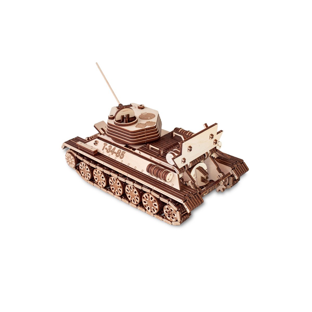 Eco Wood Art 3D Mechanische Puzzel Tank T-34-85, 822, 33x28x9,5cm