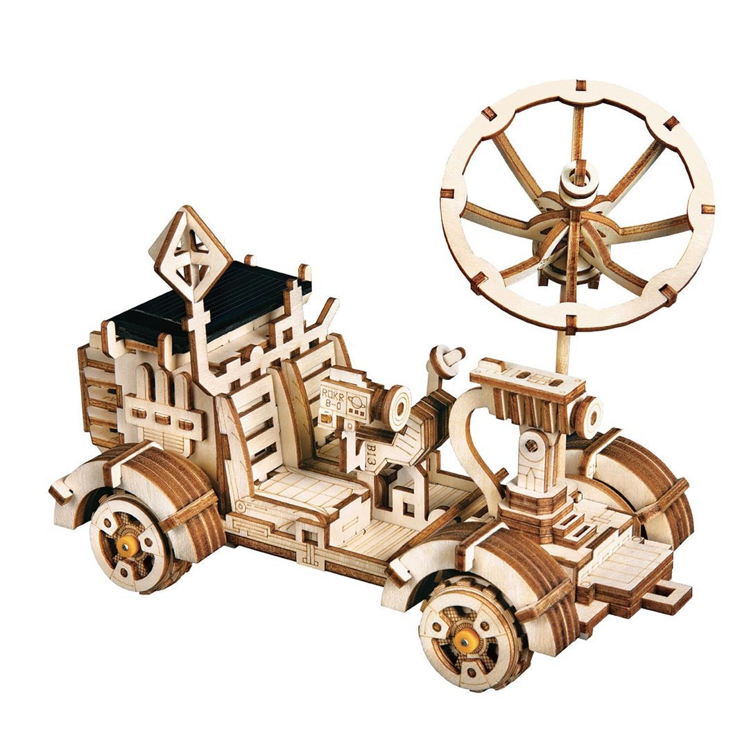 3D Houten Puzzel op zonne-energie Rambler Rover, Robotime, LS401, 18x8,5x13cm