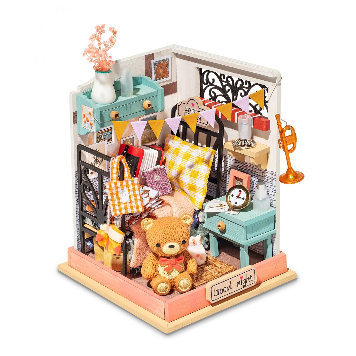 DIY Huisje Sweet Dream Bedroom, Robotime, DS016, 7x7x10,5cm