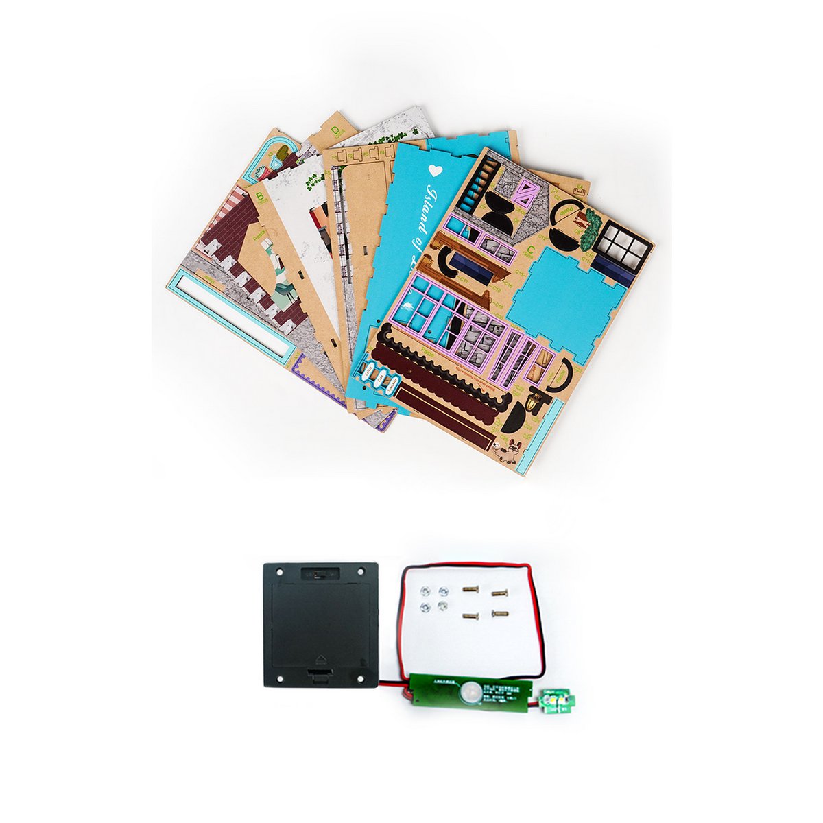 DIY Book Nook Boekensteun Interstellar Bookend, Tone-Cheer, TQ110, 18,2x8x24,5cm