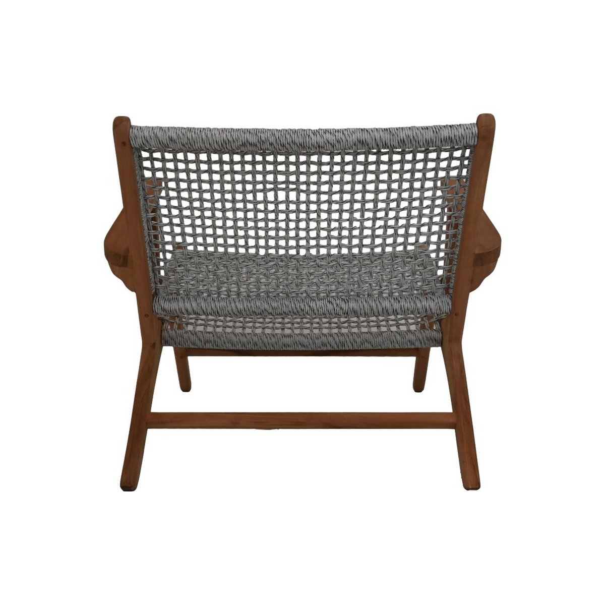 Tuinstoel Rio met arm - 80x80x67 - Wit/Natural - Teak/bananenblad