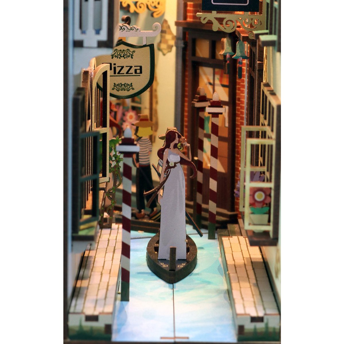 DIY Book Nook Boekensteun Travel in Venice Bookend, Tone-Cheer, TQ107, 18,2x8x24,5cm