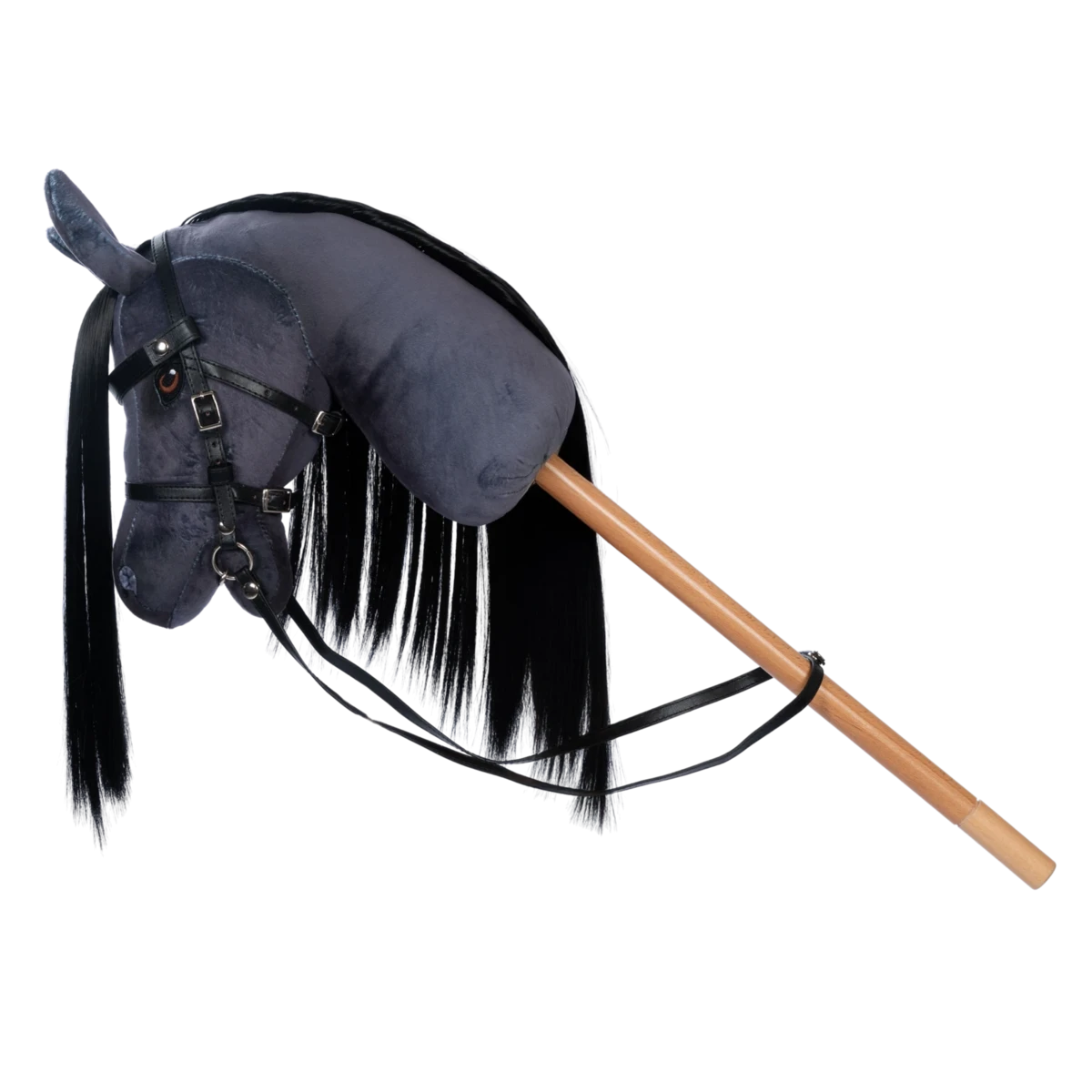 Stokpaard Blaze grijs/zwart