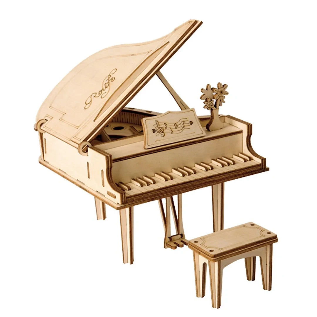 3D Houten Puzzel Muziekinstrument Piano, Robotime, TG402, 12,5x11x13,2xcm