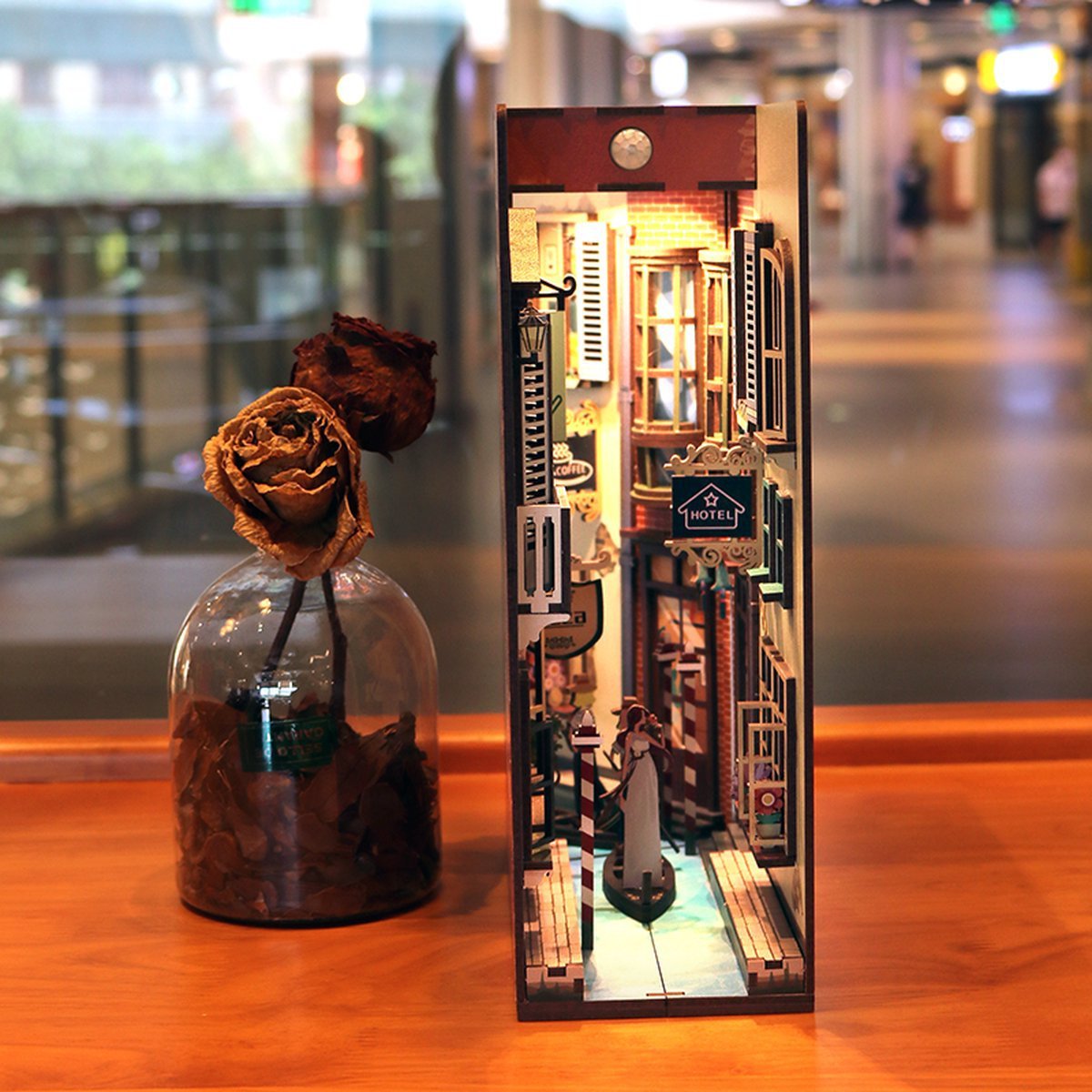 DIY Book Nook Boekensteun Travel in Venice Bookend, Tone-Cheer, TQ107, 18,2x8x24,5cm