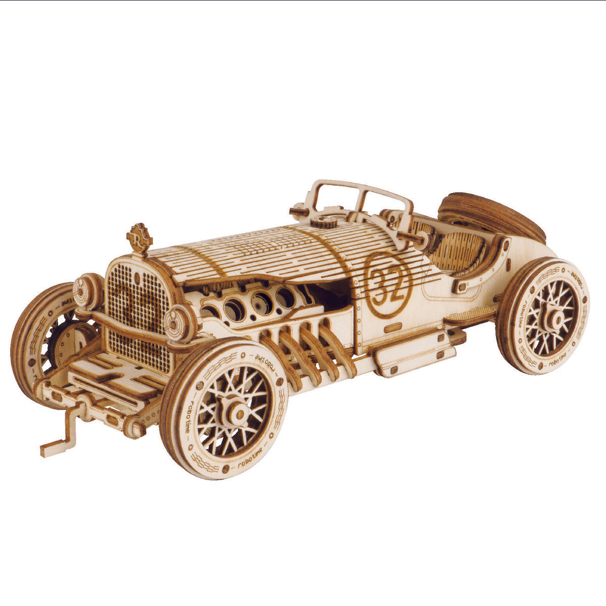 Houten Puzzel 3D Grand Prix Car, Robotime, MC401, 18,9x8x6 cm