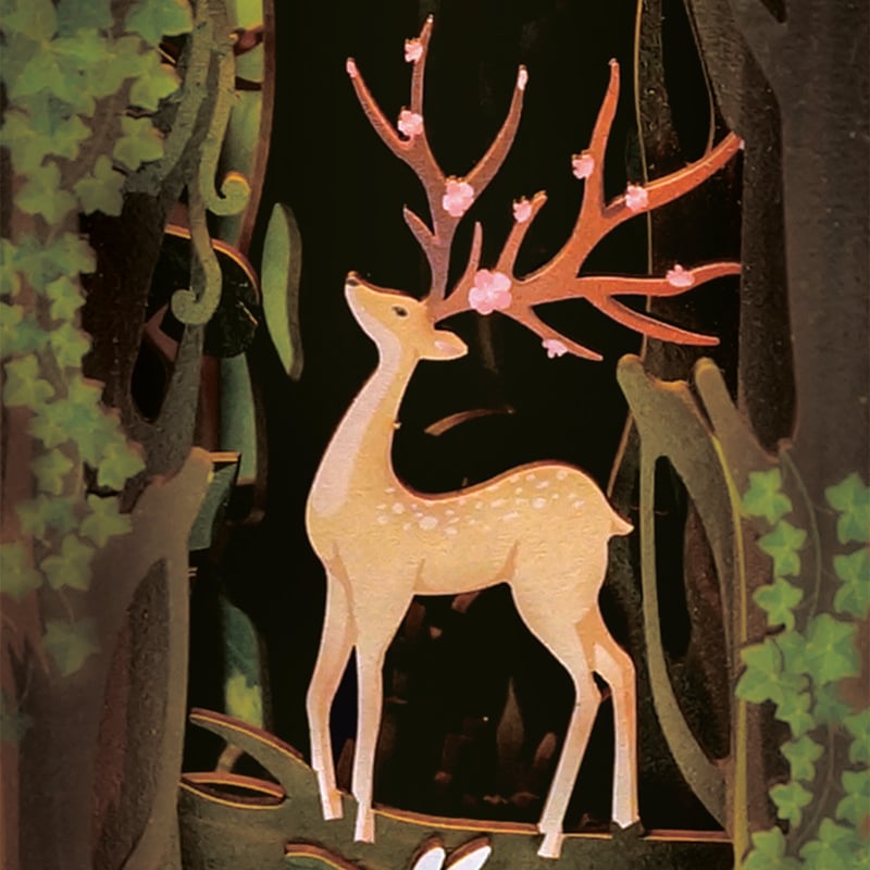 DIY Book Nook Boekensteun Story of The Forest Boekensteun, Tone-Cheer, TQ106, 18,2x8x24,5cm