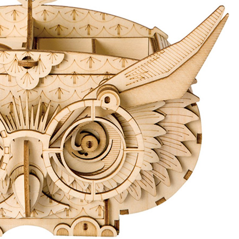 3D Houten Puzzel Uil/ Owl - Pennenbakje, Robotime, TG405, 16,5x7,5x10cm