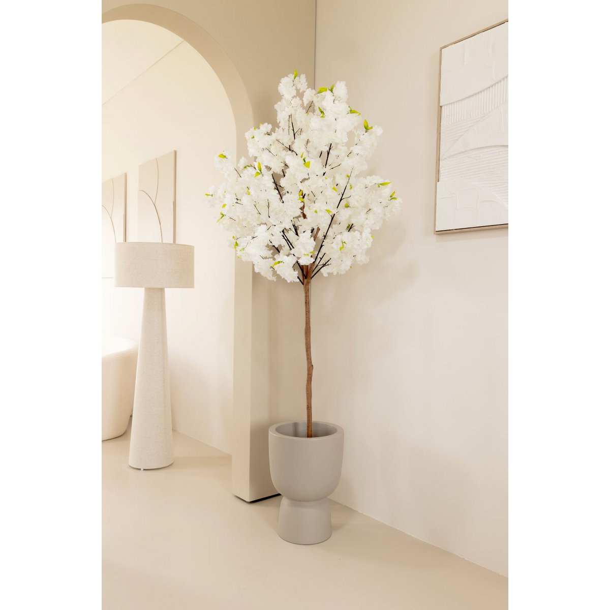 Kunst Kersenbloesem 180cm Wit