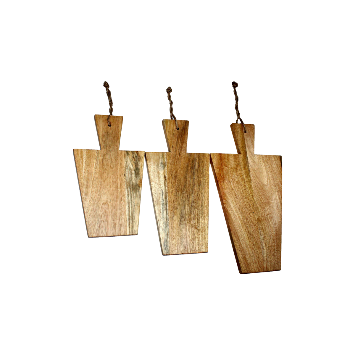 Snijplanken - 40x22x2 - Naturel - Mangohout - Set van 3