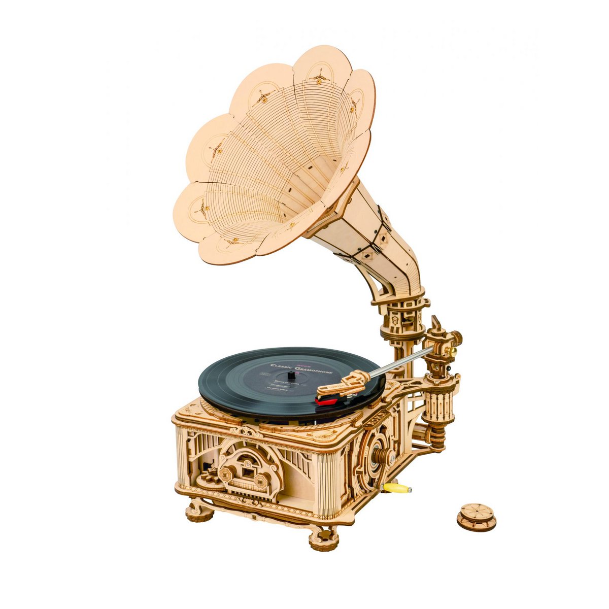 Houten Puzzel 3D Classical Gramophone, Robotime, LKB01, 22,6x26,1x42,9cm
