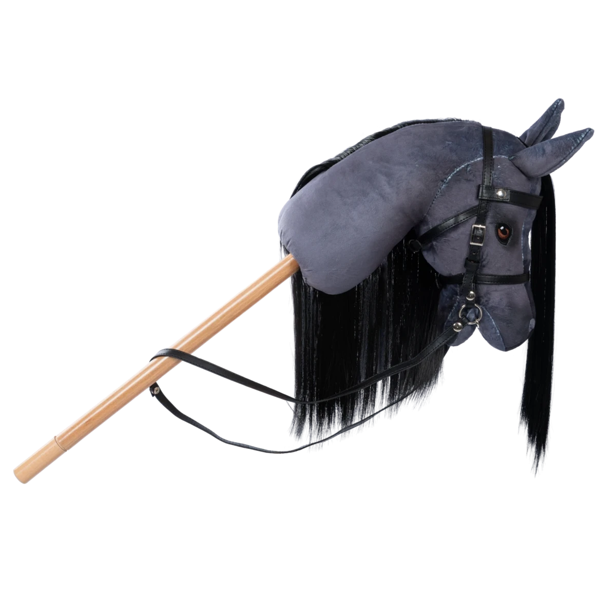 Stokpaard Blaze grijs/zwart