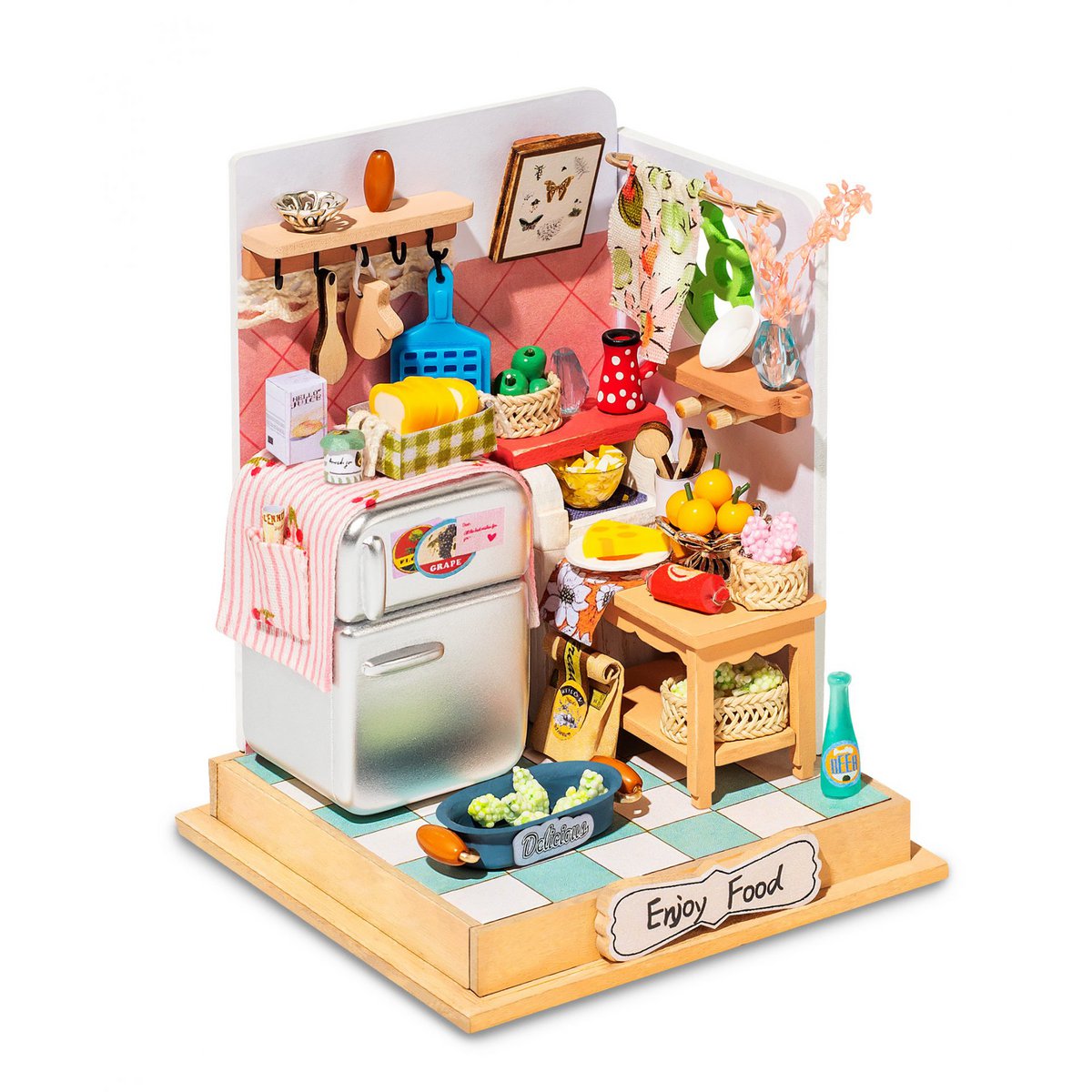 DIY Huisje Taste Life Kitchen, Robotime, DS015, 7x7x9cm