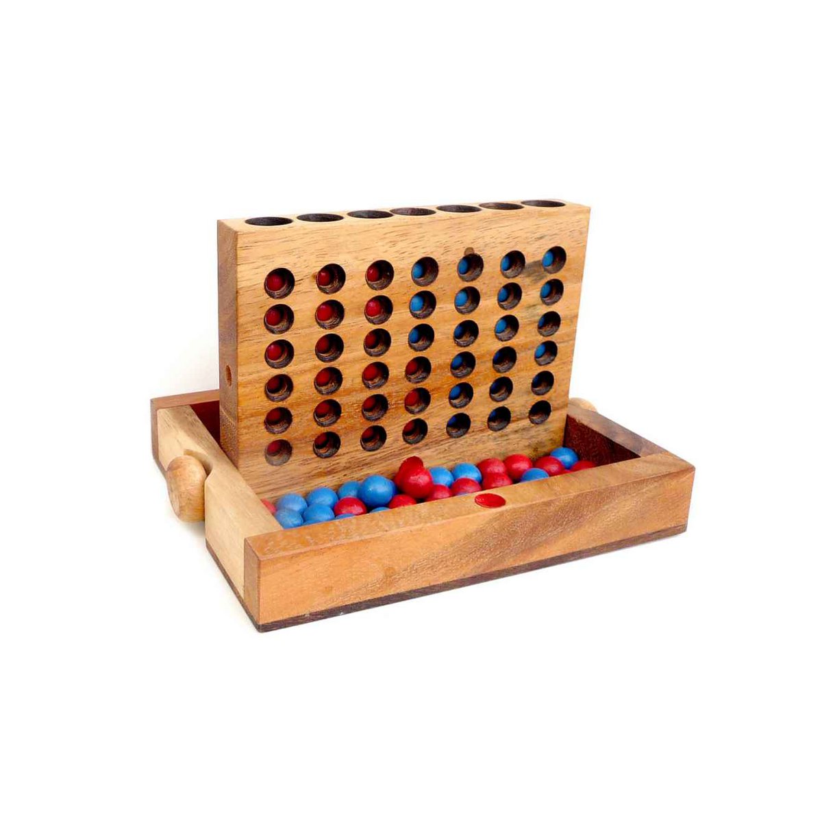 Logica Giochi Houten Bordspel 4 op één Rij, LG139, 19x15,5x4cm