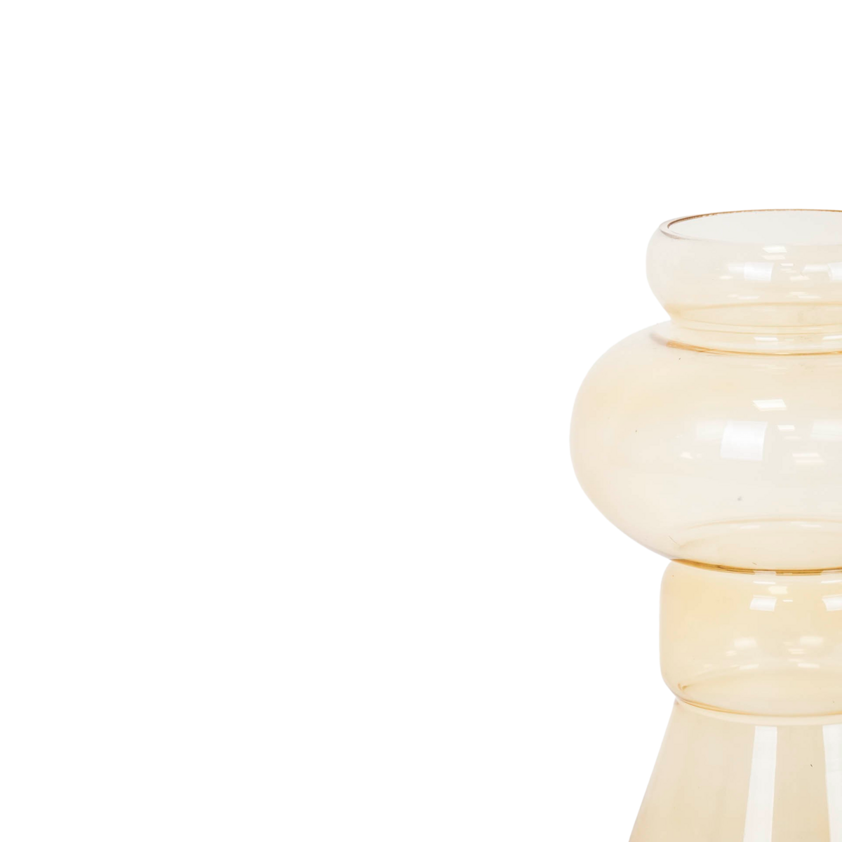 Vaas - Art Deco - Ribble - Glas - Amber - 18x35cm