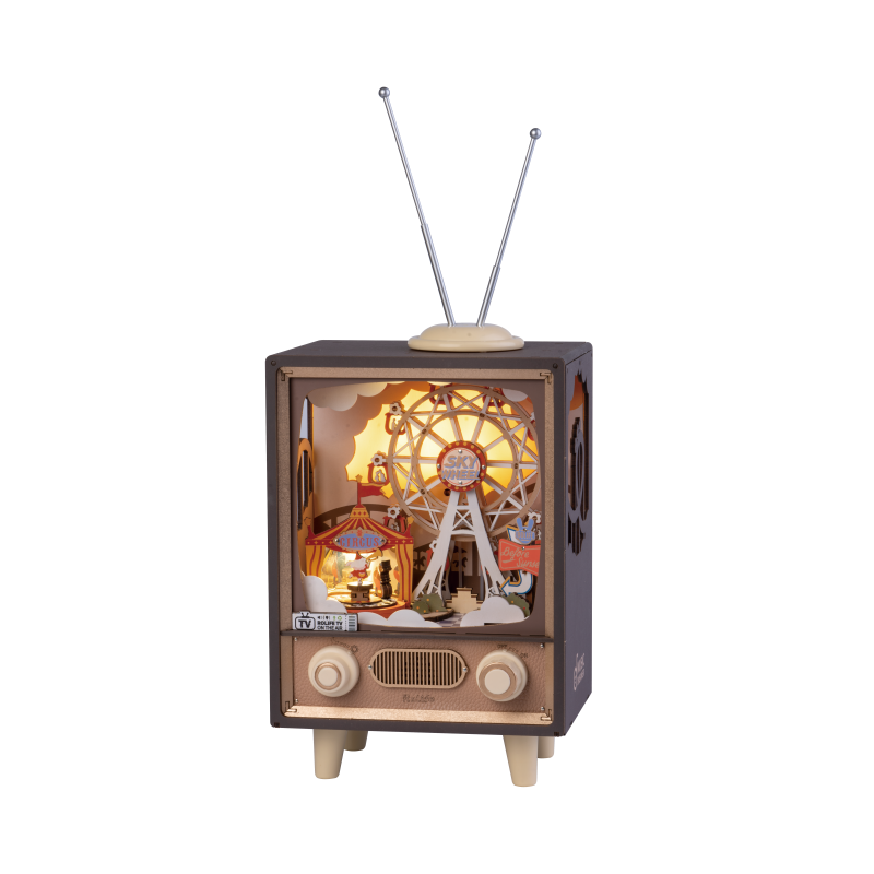 Muziekdoos Hout DIY 3D Puzzel Sunset Carnival, Robotime, AMT01, 17,7x14,2x41,4