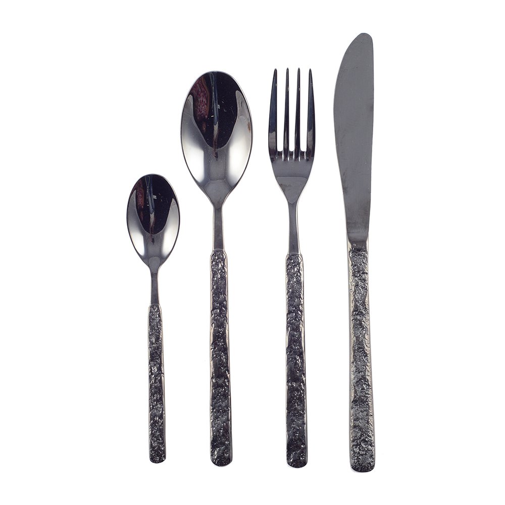 24-DELIGE SET GLANZEND ZWART