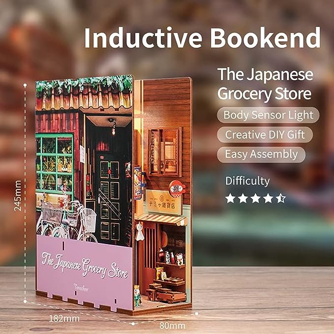DIY Book Nook Boekensteun The Japanese Grocery Store, Tone-Cheer, TQ109, 18,2x8x24,5cm