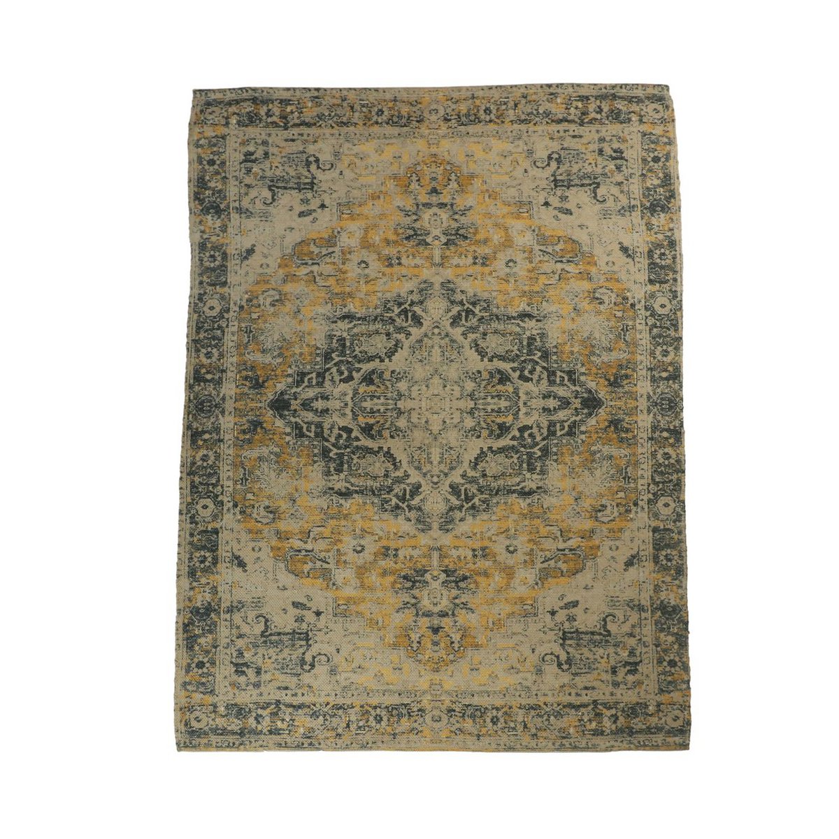 Vloerkleed Vintage classic - 160x230 - Geel/Grijs/blauw/Oudroze - Polyester