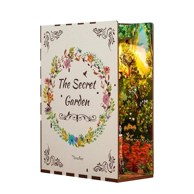 DIY Book Nook Boekensteun The Secret Garden Boekensteun, Tone-Cheer, TQ122, 18,2x8x24,5cm