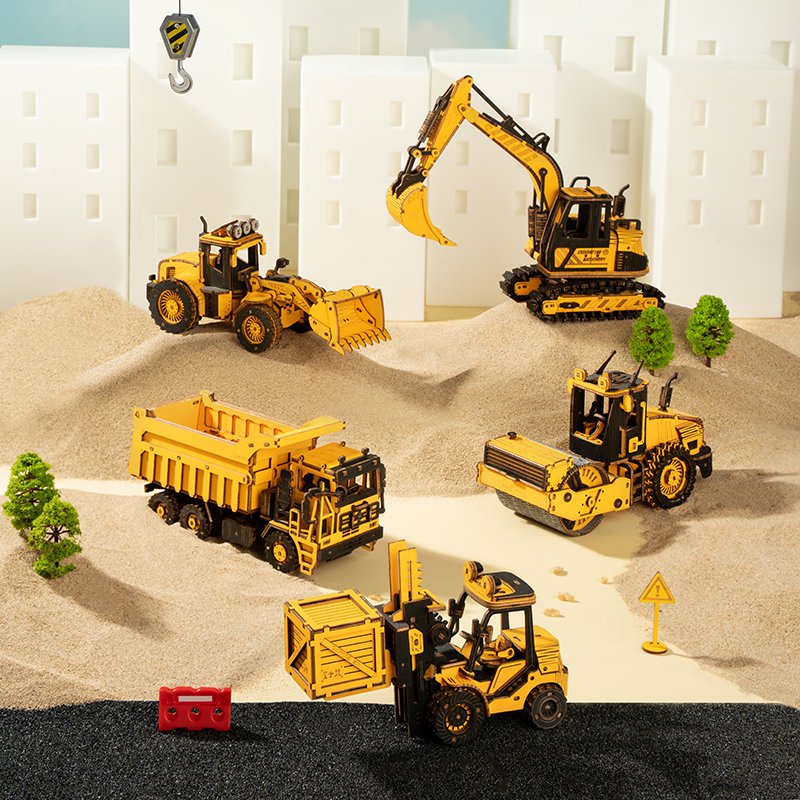 Houten Puzzel 3D Dump Truck, Robotime,TG603K, 18x7,5x8cm
