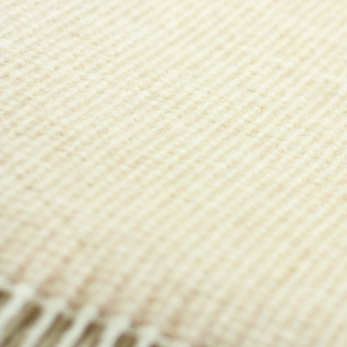 Plaid van merinowol Portofino ivoor