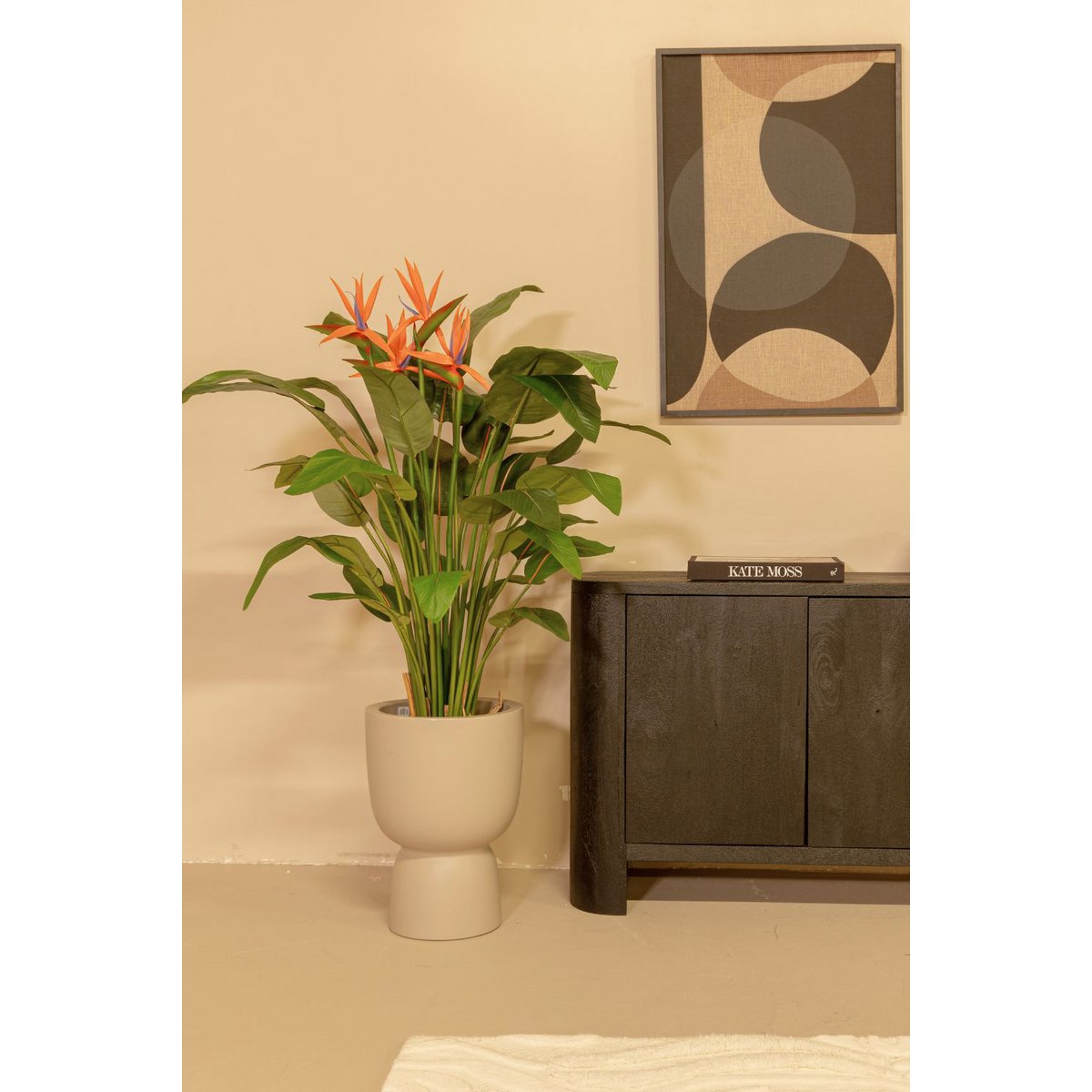 Strelitzia Kunstplant 120cm met bloem
