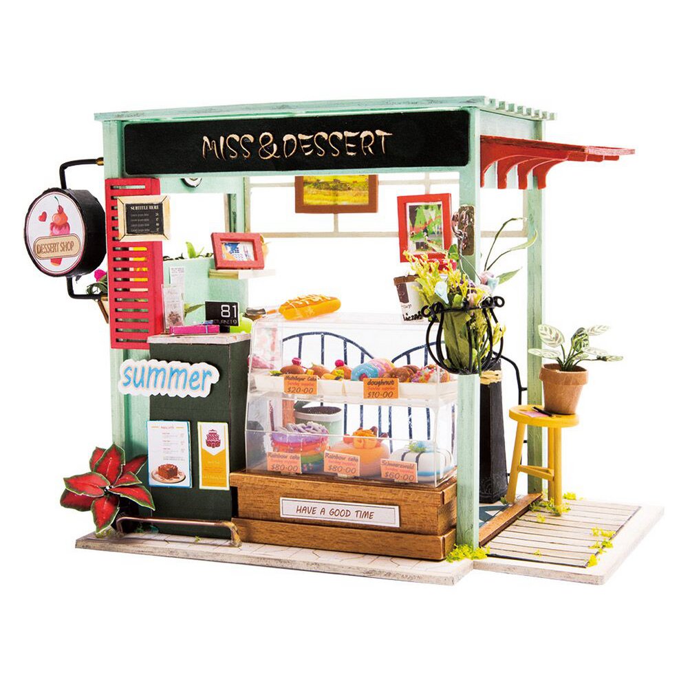 DIY Huisje Ice Cream Station, Robotime, DGM06, 21x13,5x15cm.