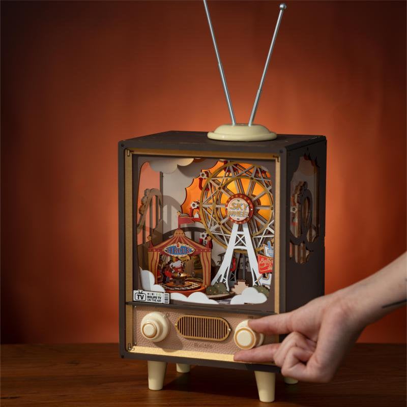 Muziekdoos Hout DIY 3D Puzzel Sunset Carnival, Robotime, AMT01, 17,7x14,2x41,4