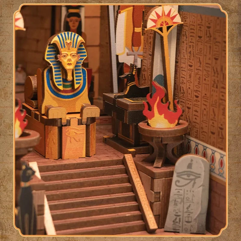 DIY Book Nook Boekensteun Adventure in Egypt Bookend, Tone-Cheer, TQ127, 18,2x8x24,5cm