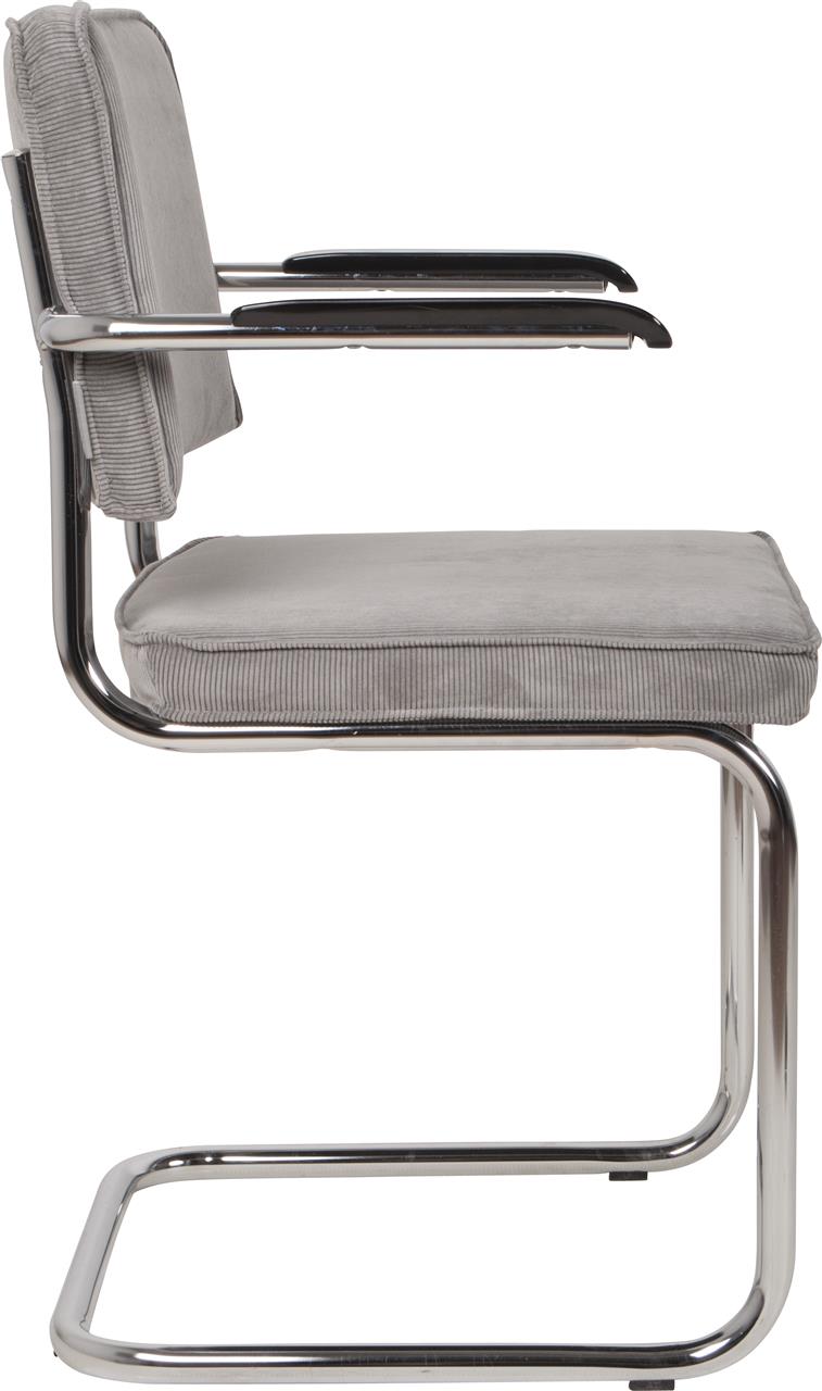 Armchair Ridge Rib Cool Grey 32a 2 stuks